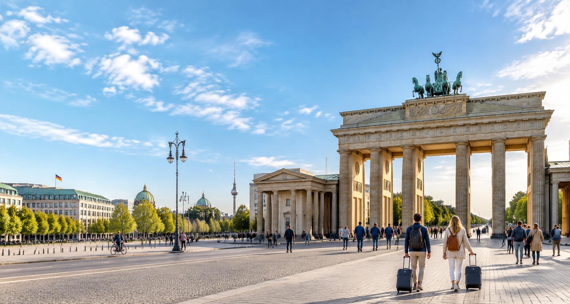 Porte de Brandebourg à Berlin, point de départ vers de nouveaux horizons